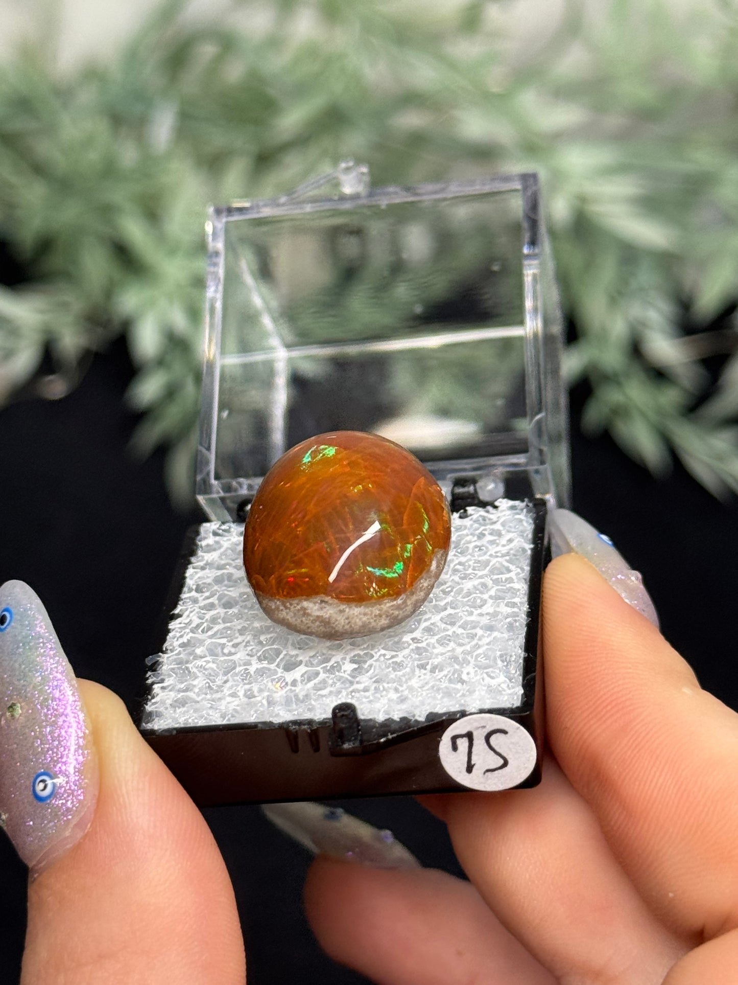 Chocolate fire opal
