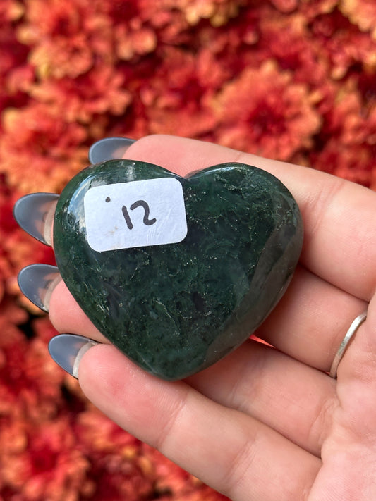 Moss Agate Heart