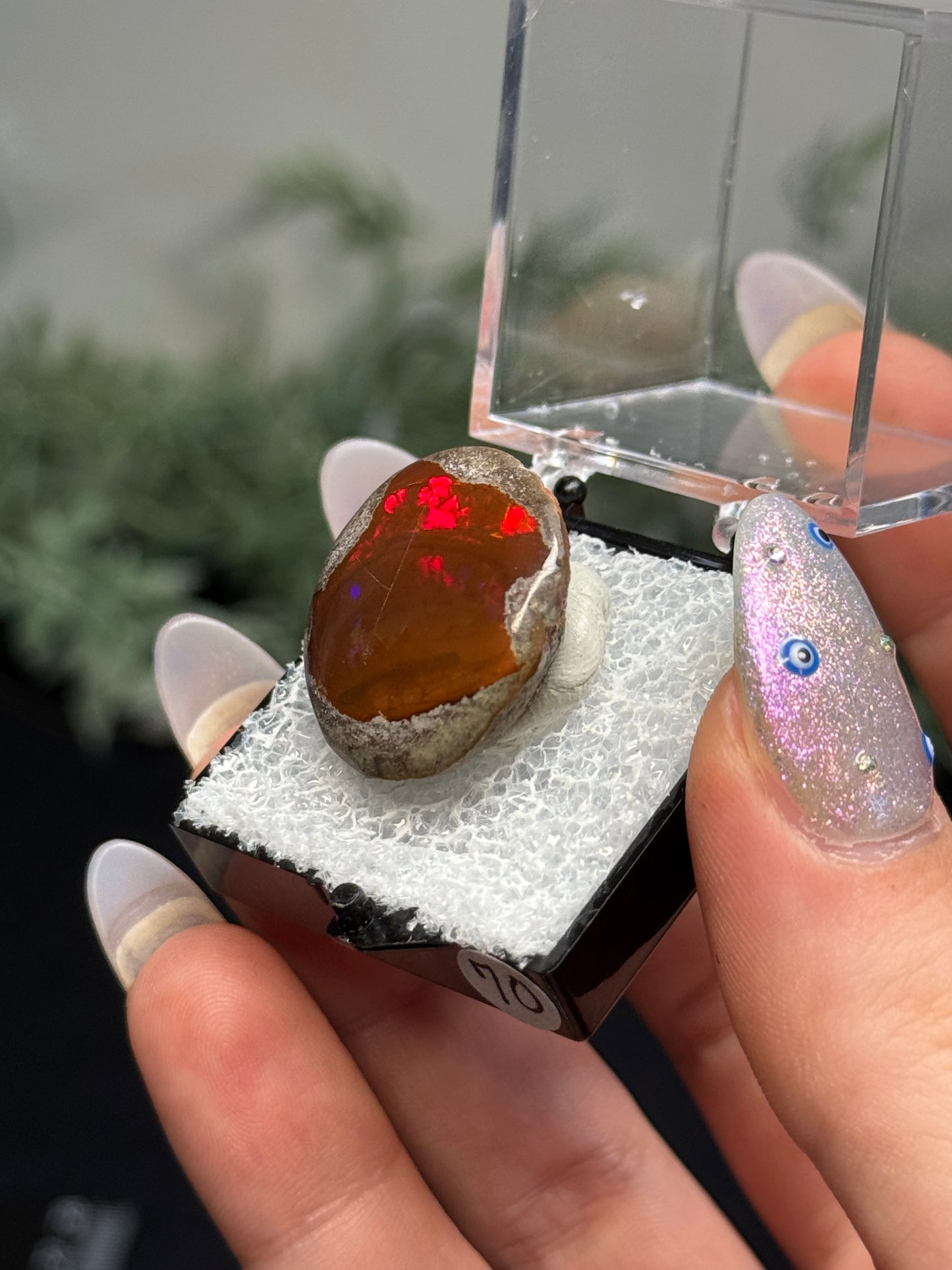 Chocolate fire opal