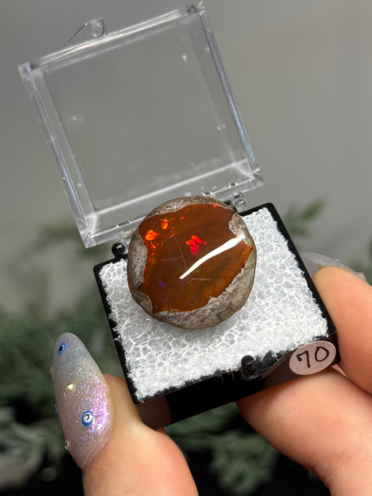 Chocolate fire opal