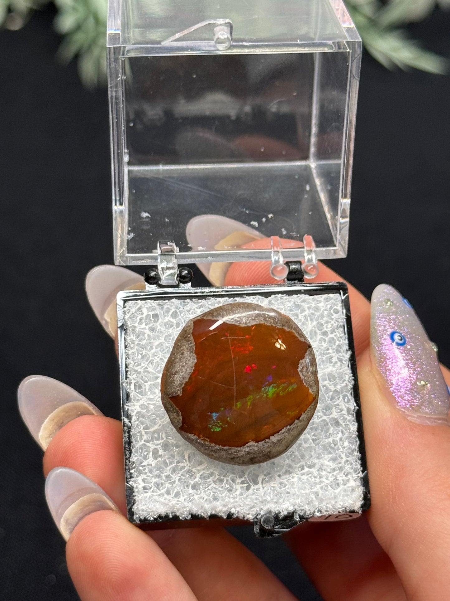 Chocolate fire opal