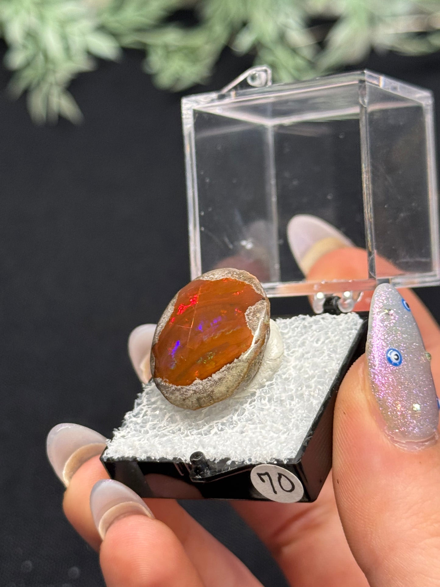 Chocolate fire opal