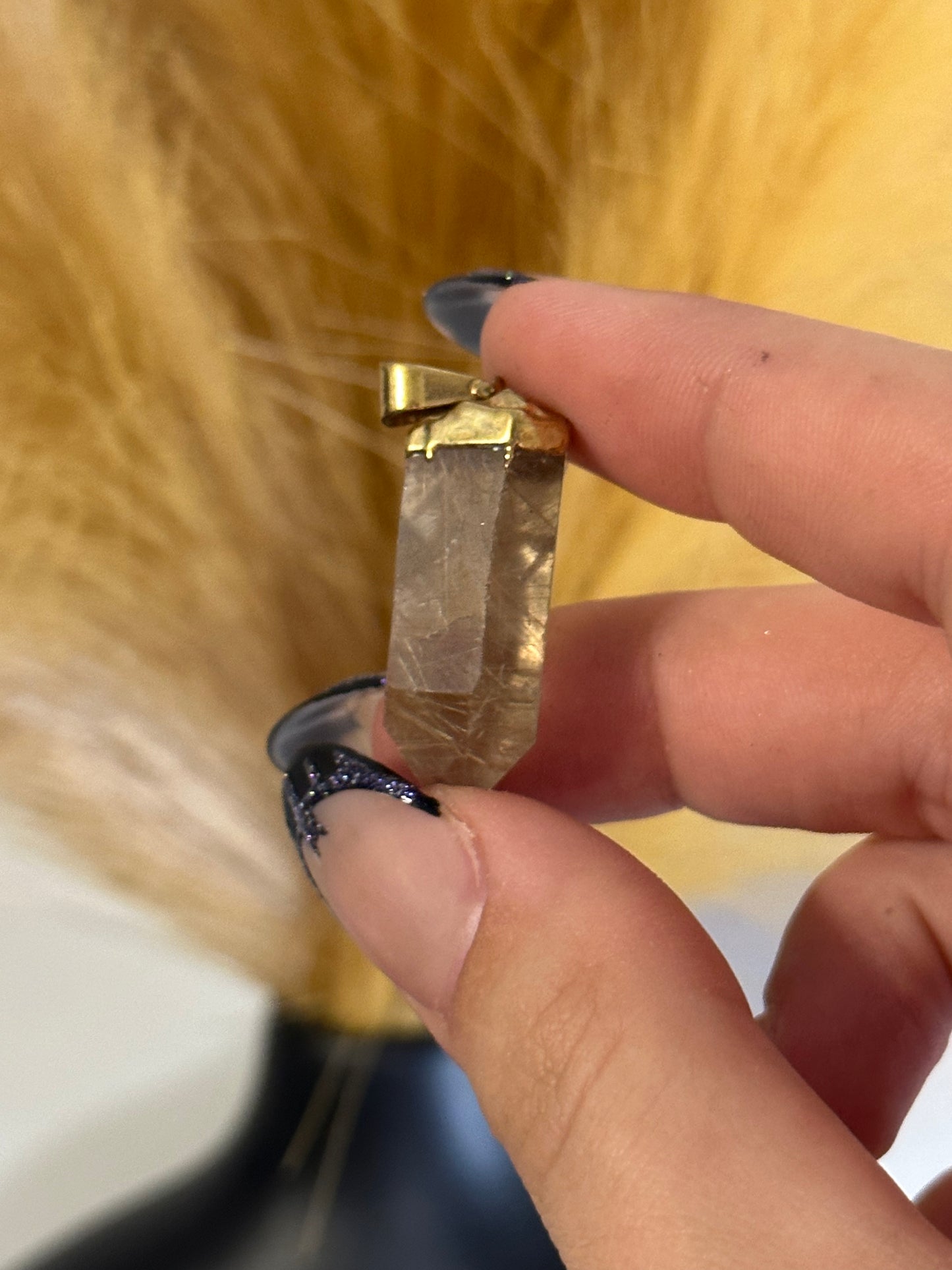 Golden Rutile Point Pendant