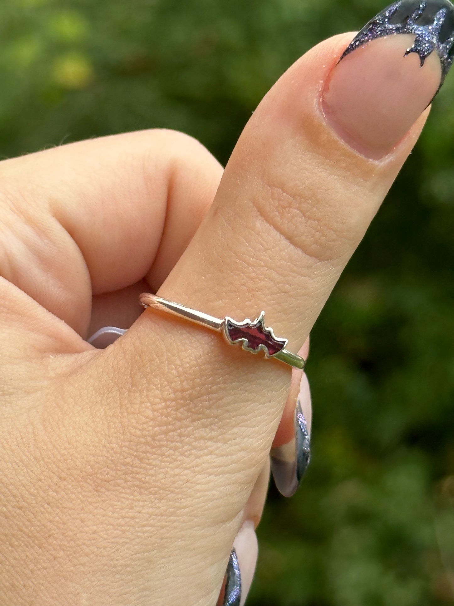 Garnet Bat Rings - Sized