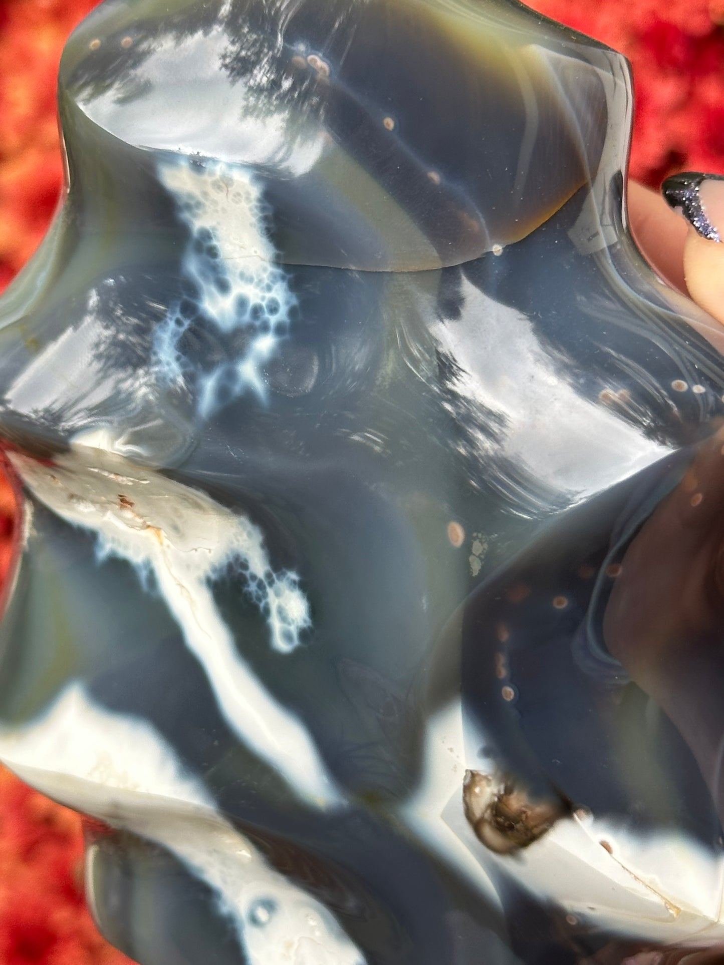 Orca agate flame