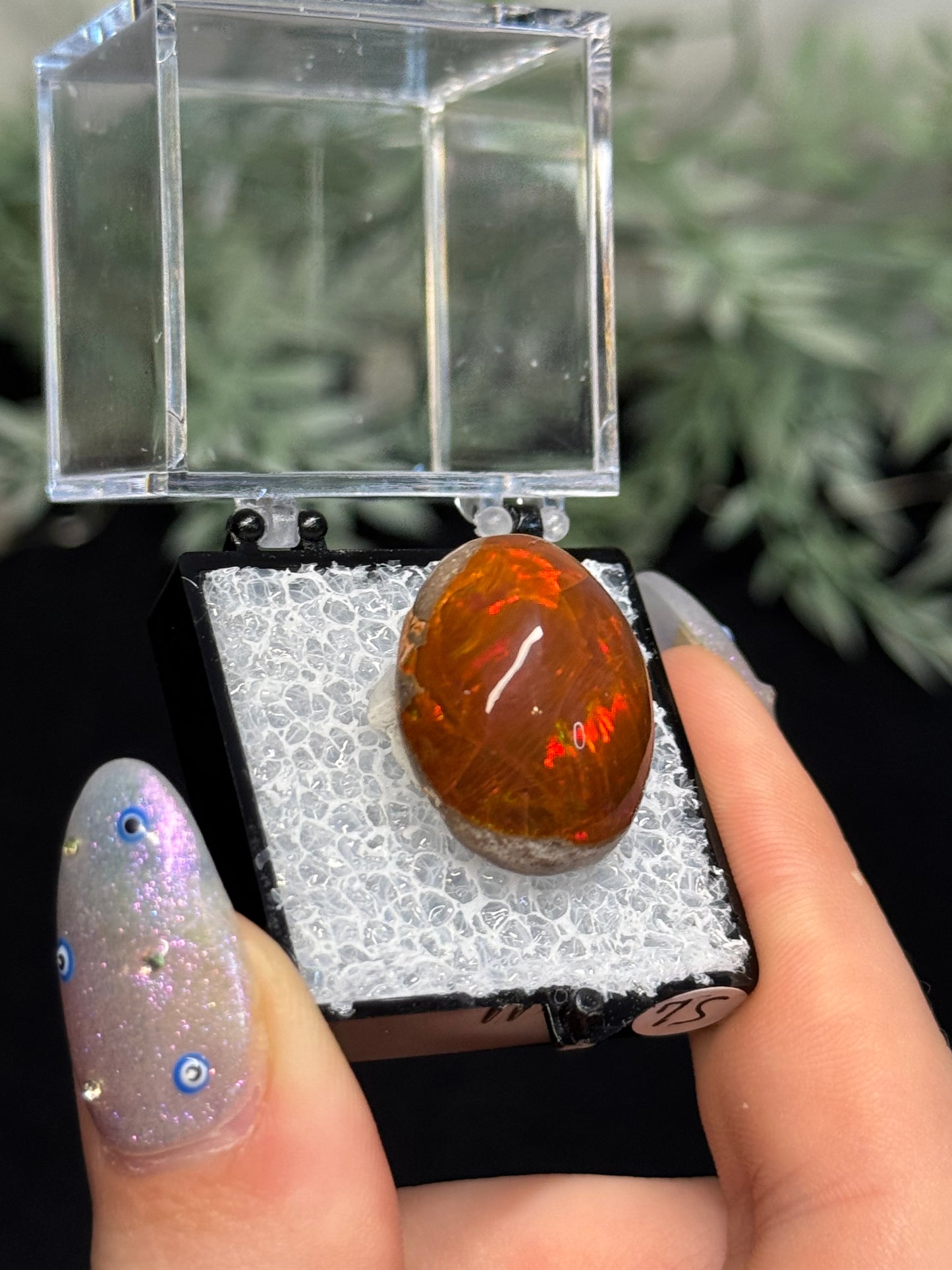 Chocolate fire opal