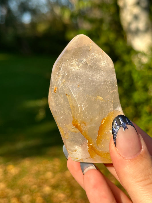 Golden healer Quartz flame