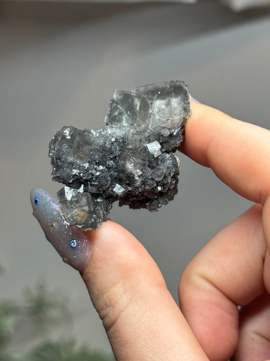Stibnite included fluorite - Nevada