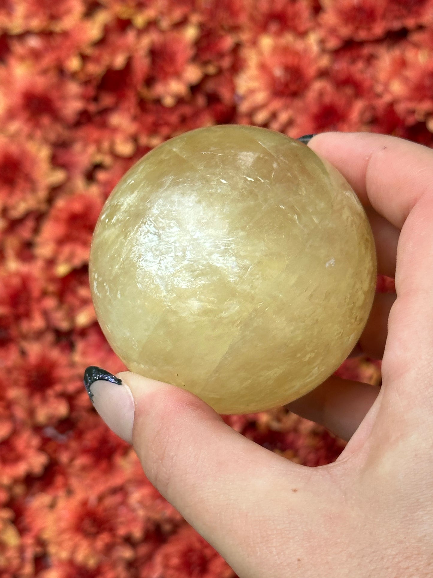 Honey Calcite Sphere