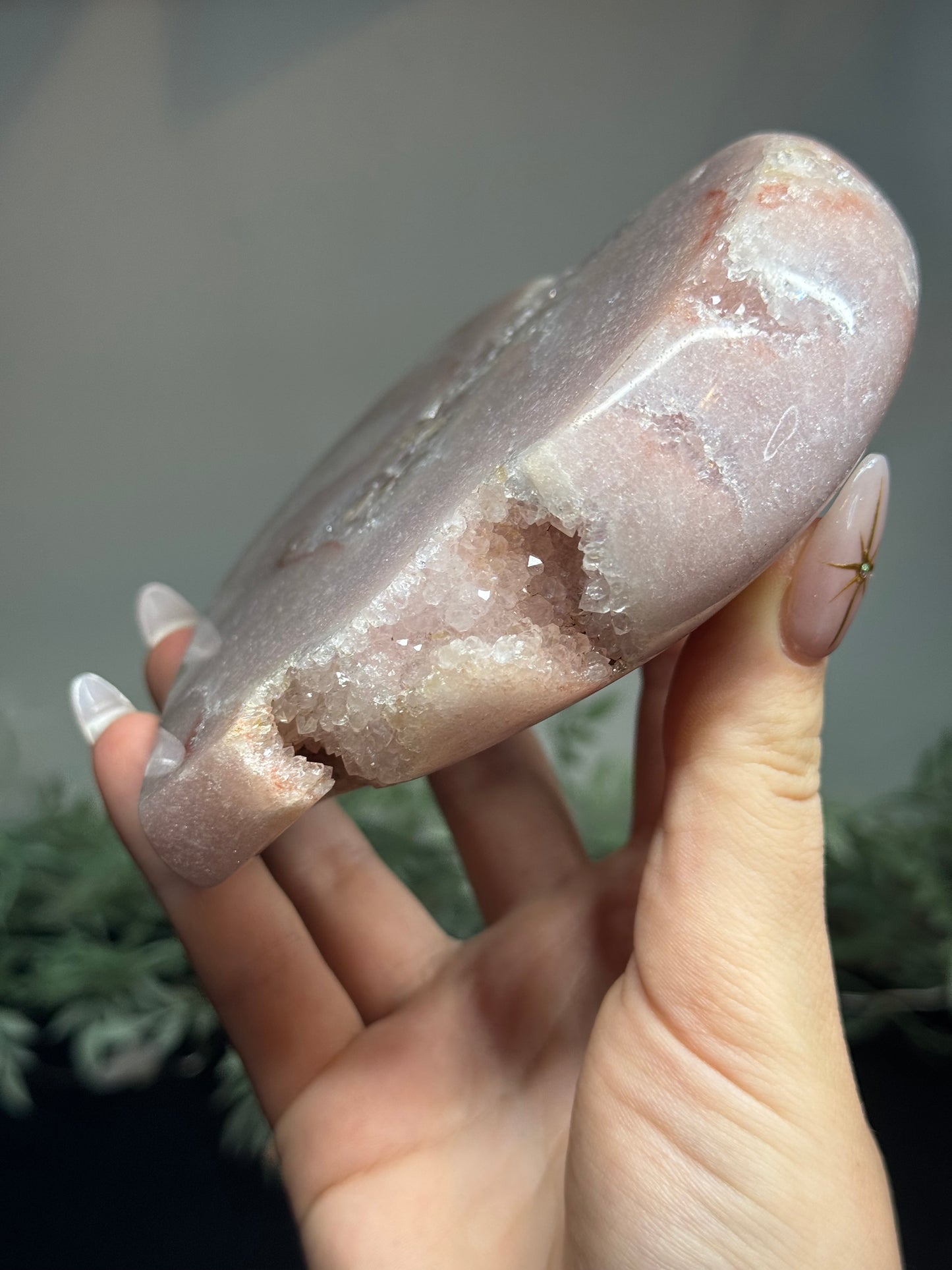 Pink amethyst heart