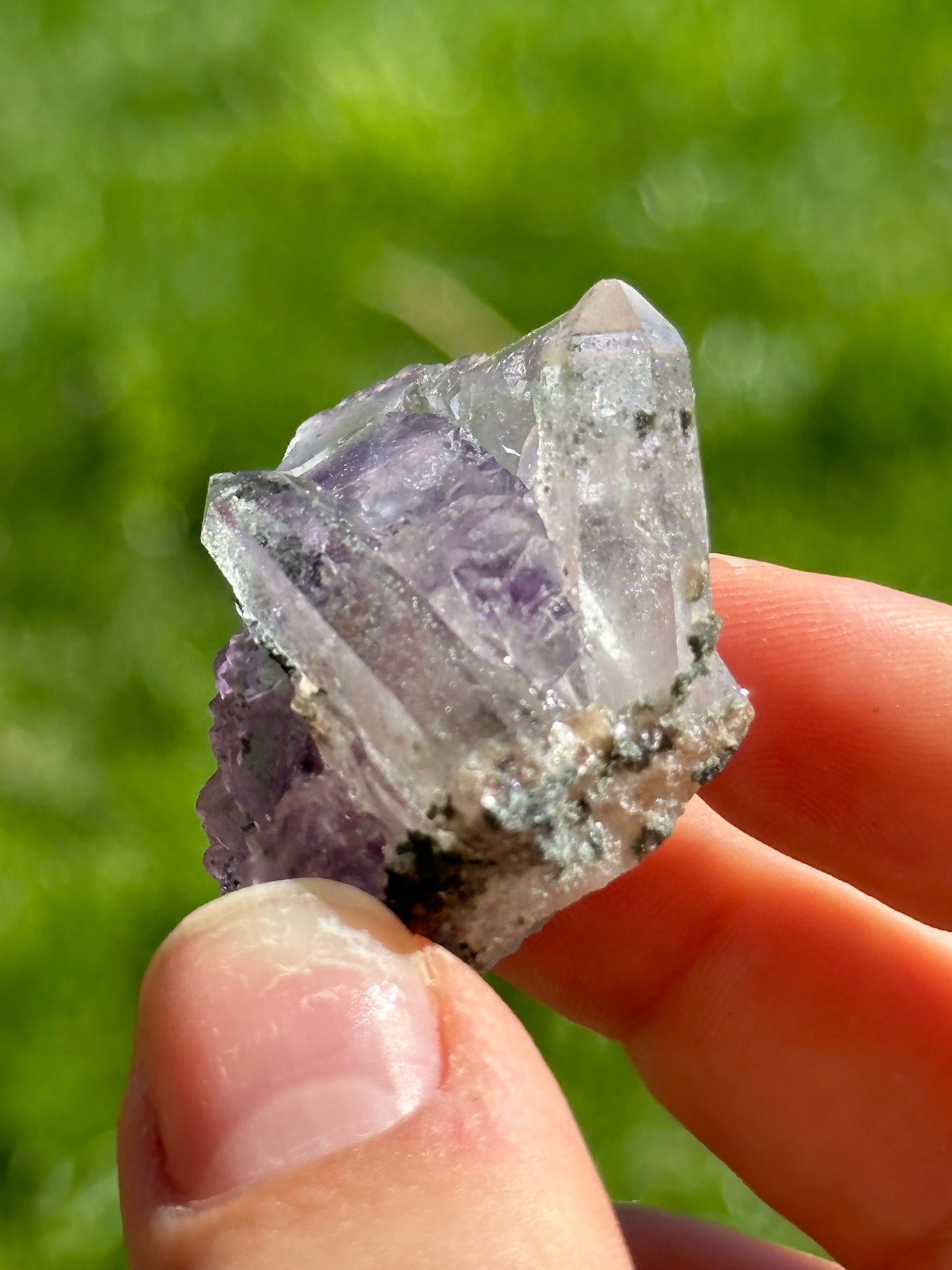 YGX fluorite with quartz