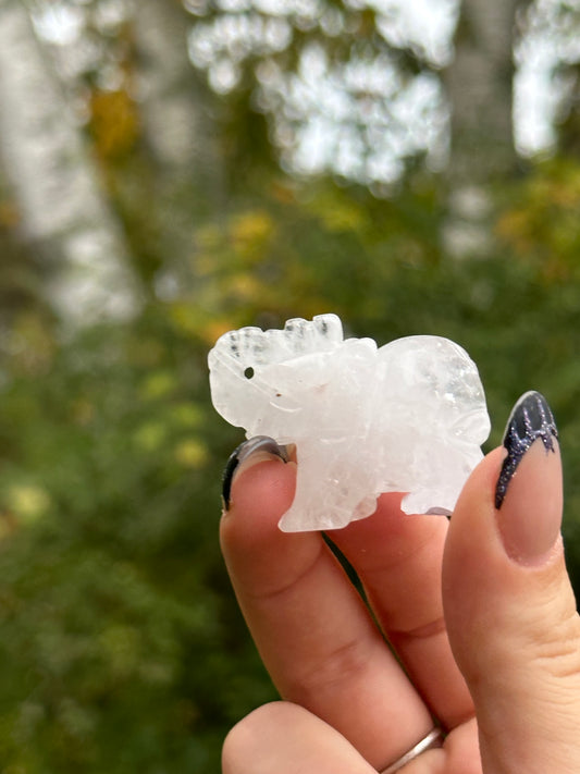 Clear Quartz Mini Elephant