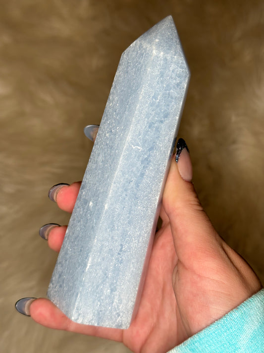 Blue Calcite Tower