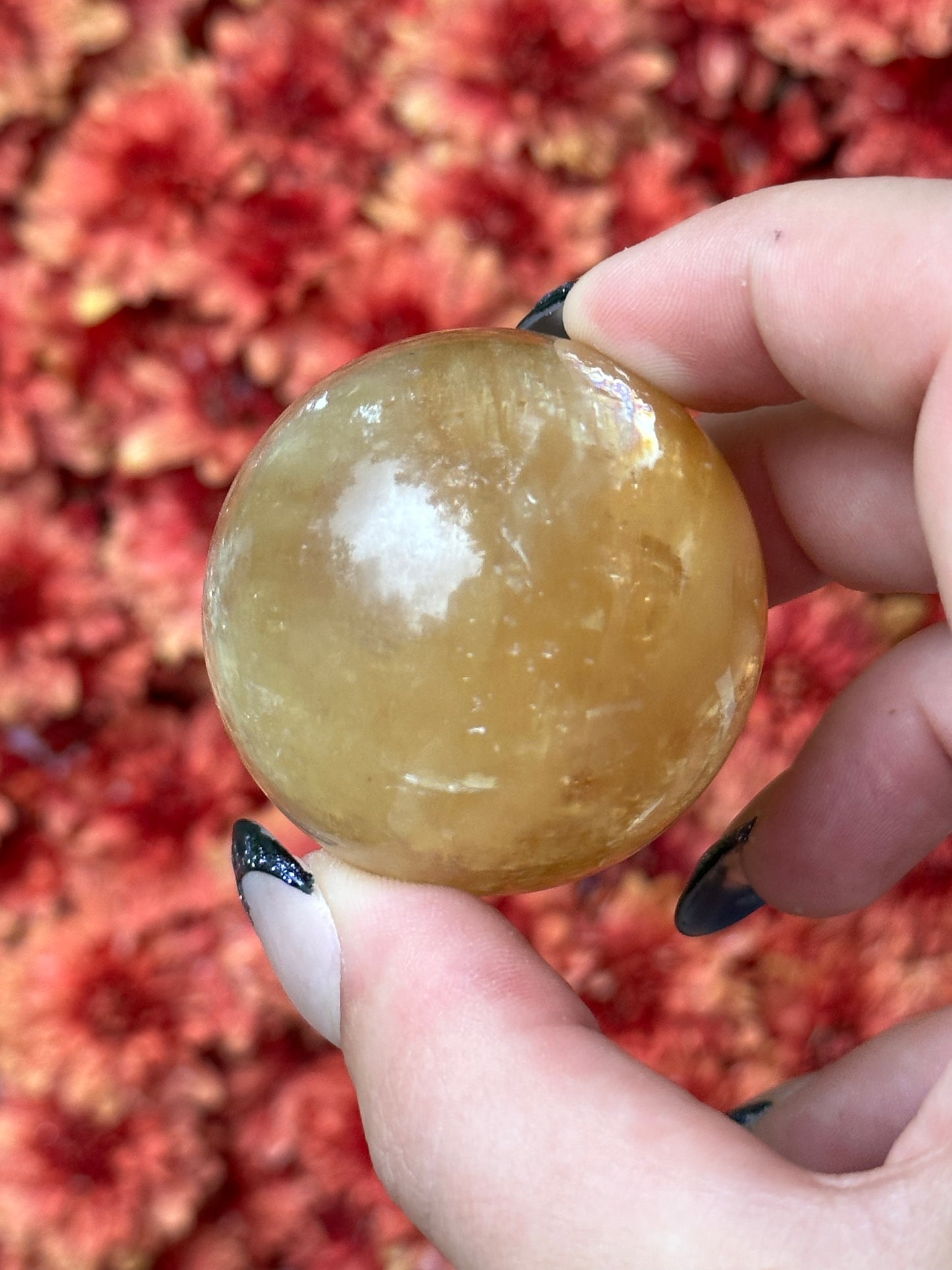 Honey Calcite Sphere