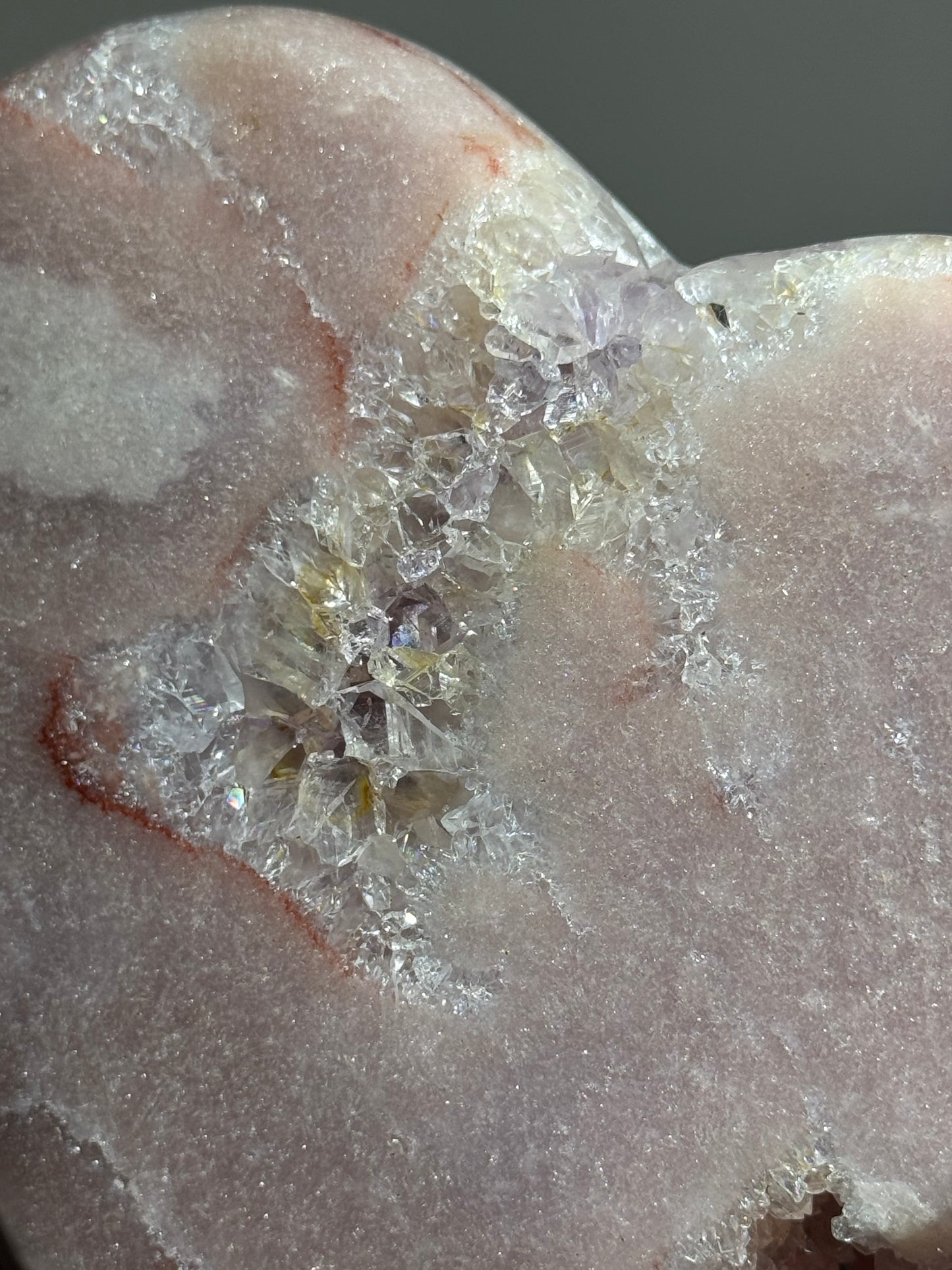 Pink amethyst heart