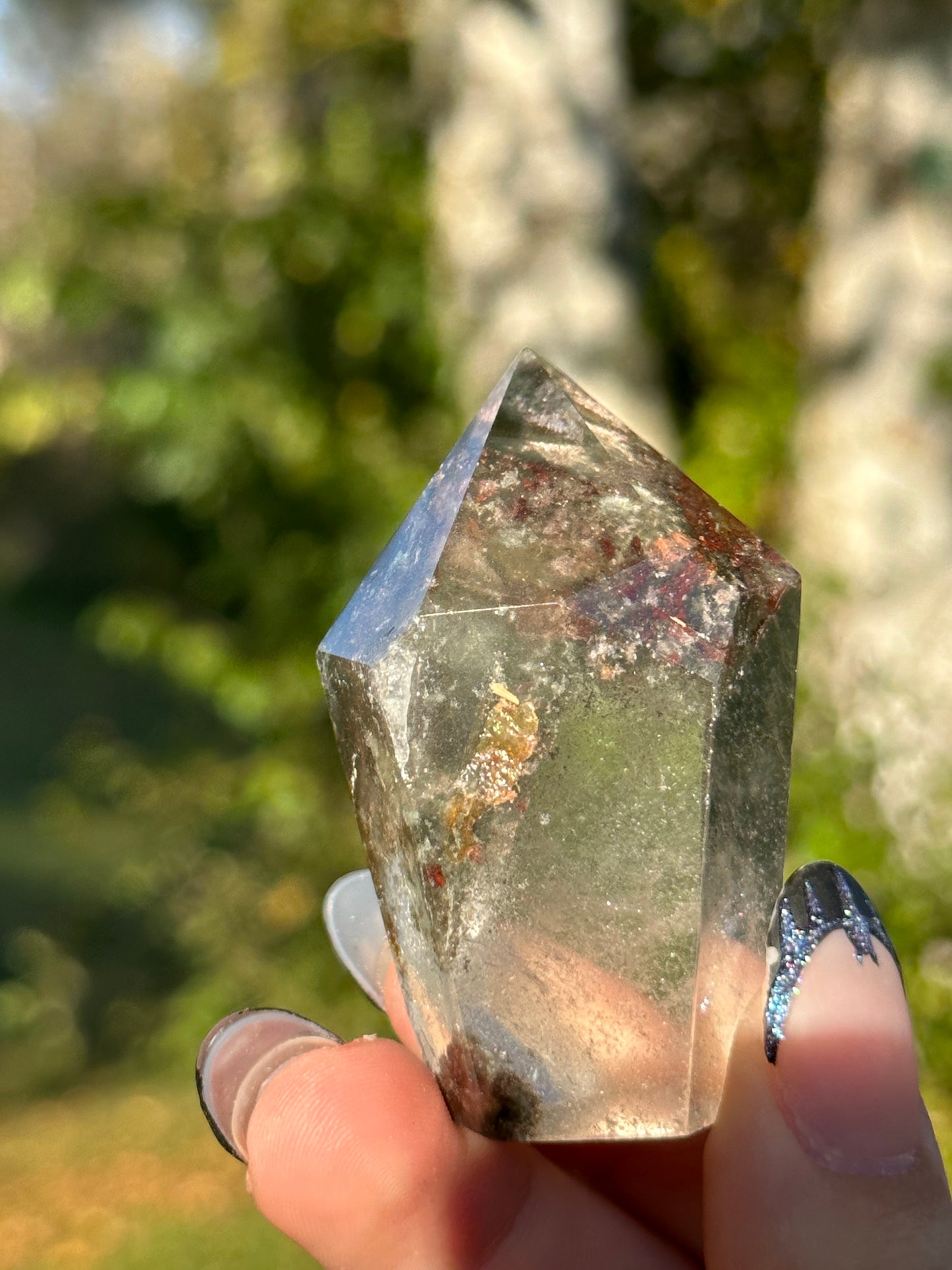 Garden Quartz (Lodalite) Tower