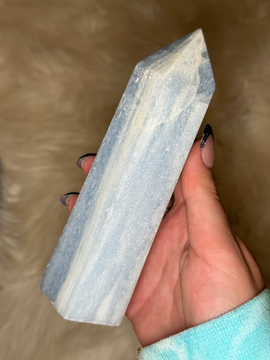 Blue Calcite Tower