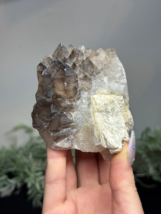 Smoky quartz with Felspar- Nambia