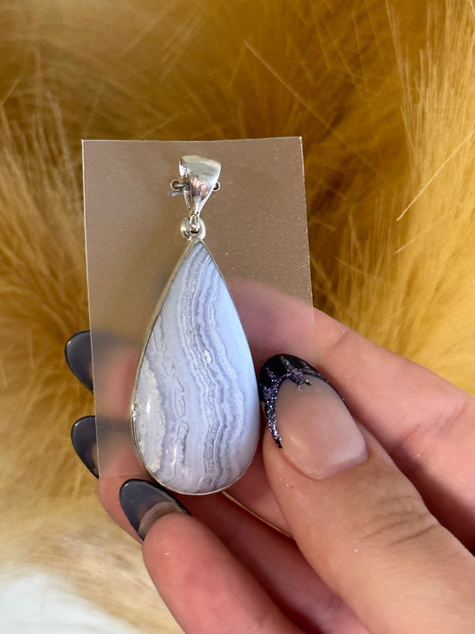 Blue Lace Agate Pendant