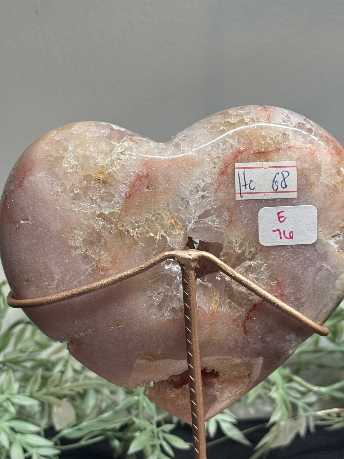 Pink amethyst heart