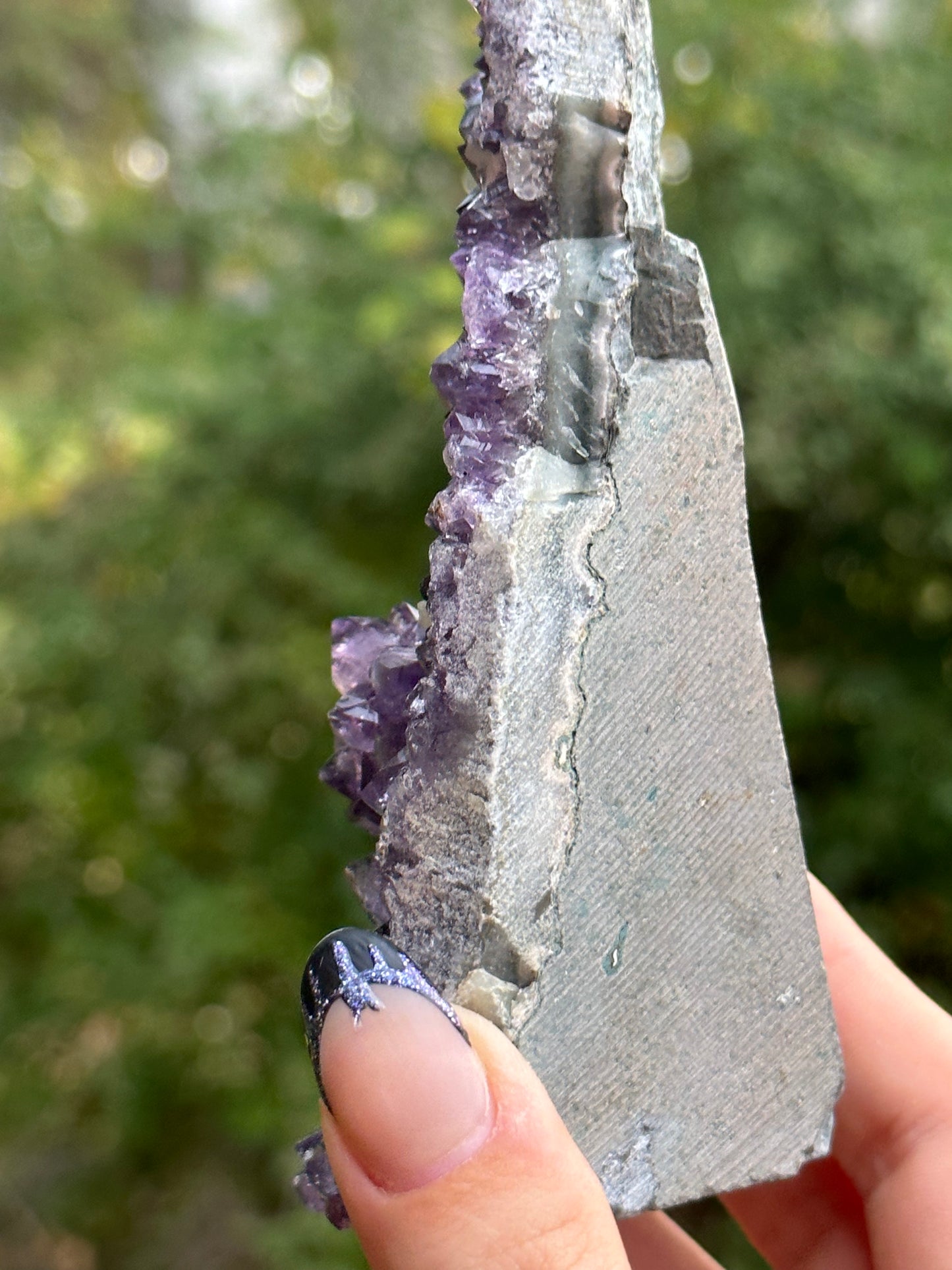 Amethyst with Calcite