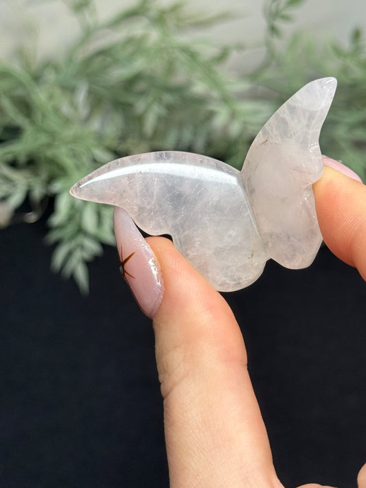 Rose Quartz 3D butterfly - A
