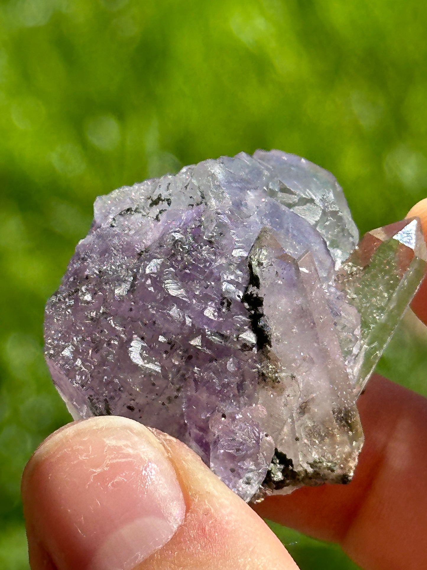 YGX fluorite with quartz
