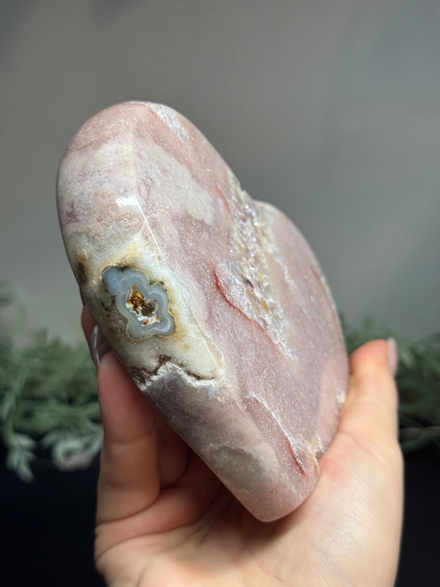 Pink amethyst heart