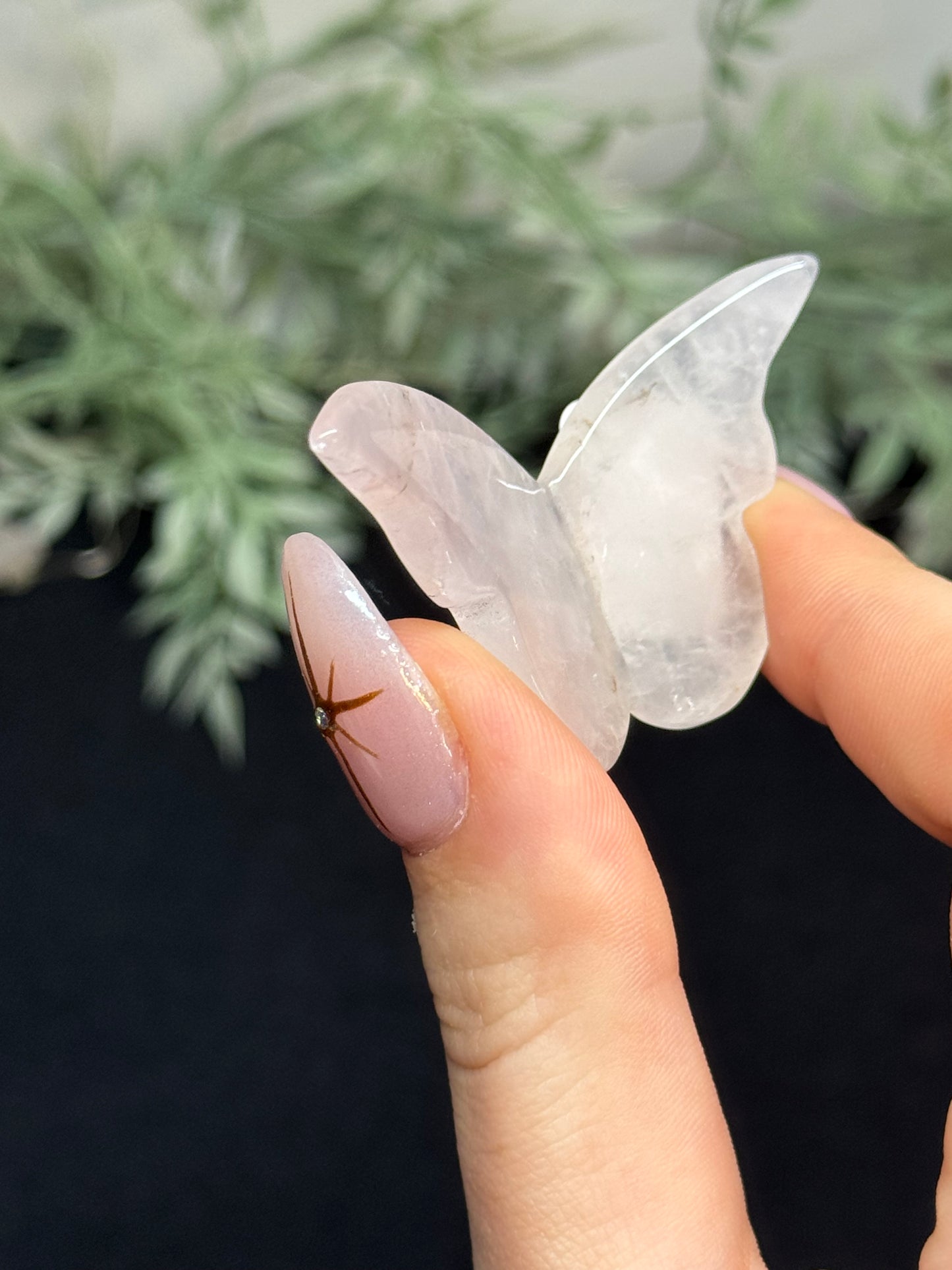 Rose Quartz 3D butterfly - A