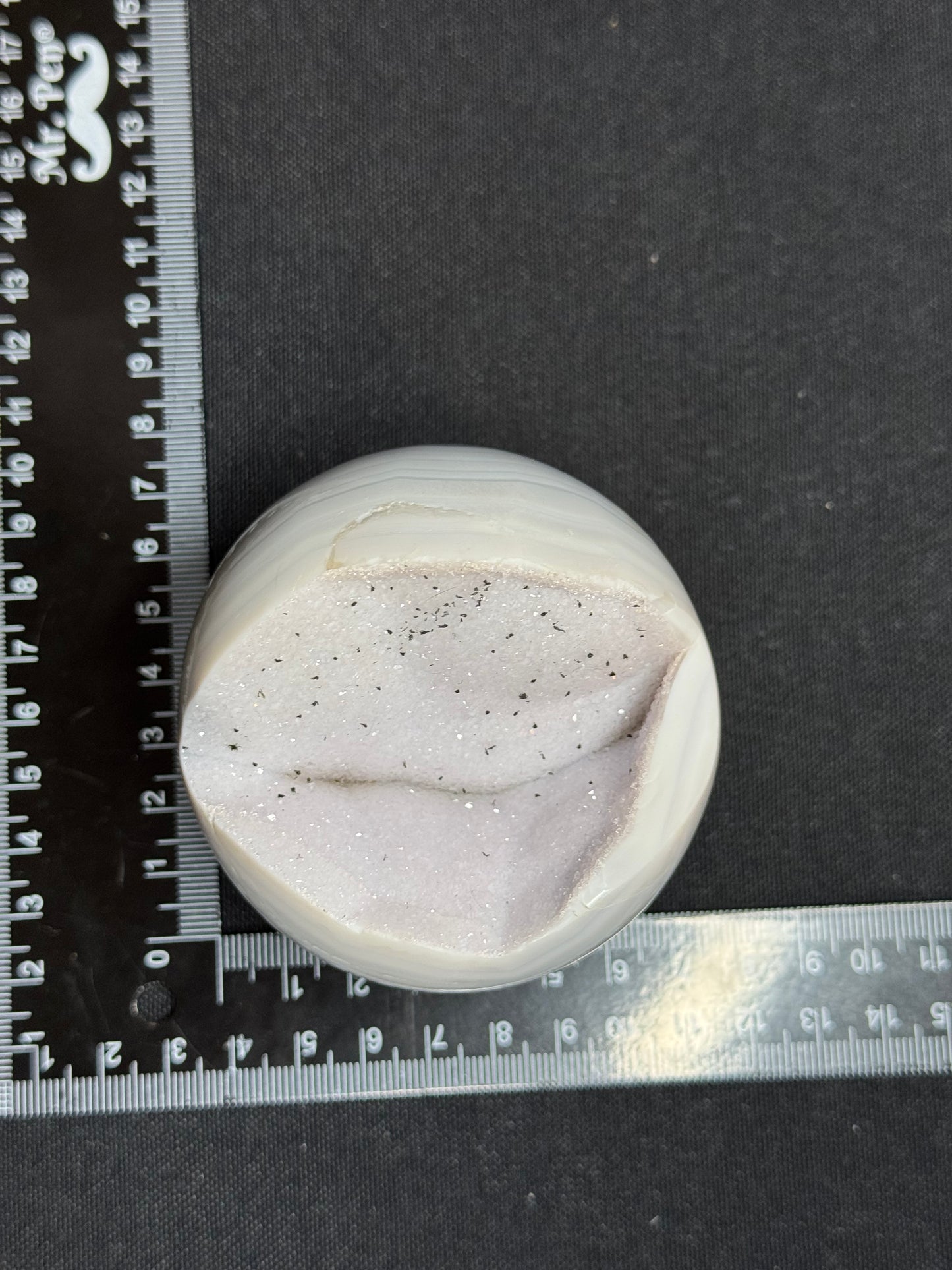 Agate sphere with moss agate