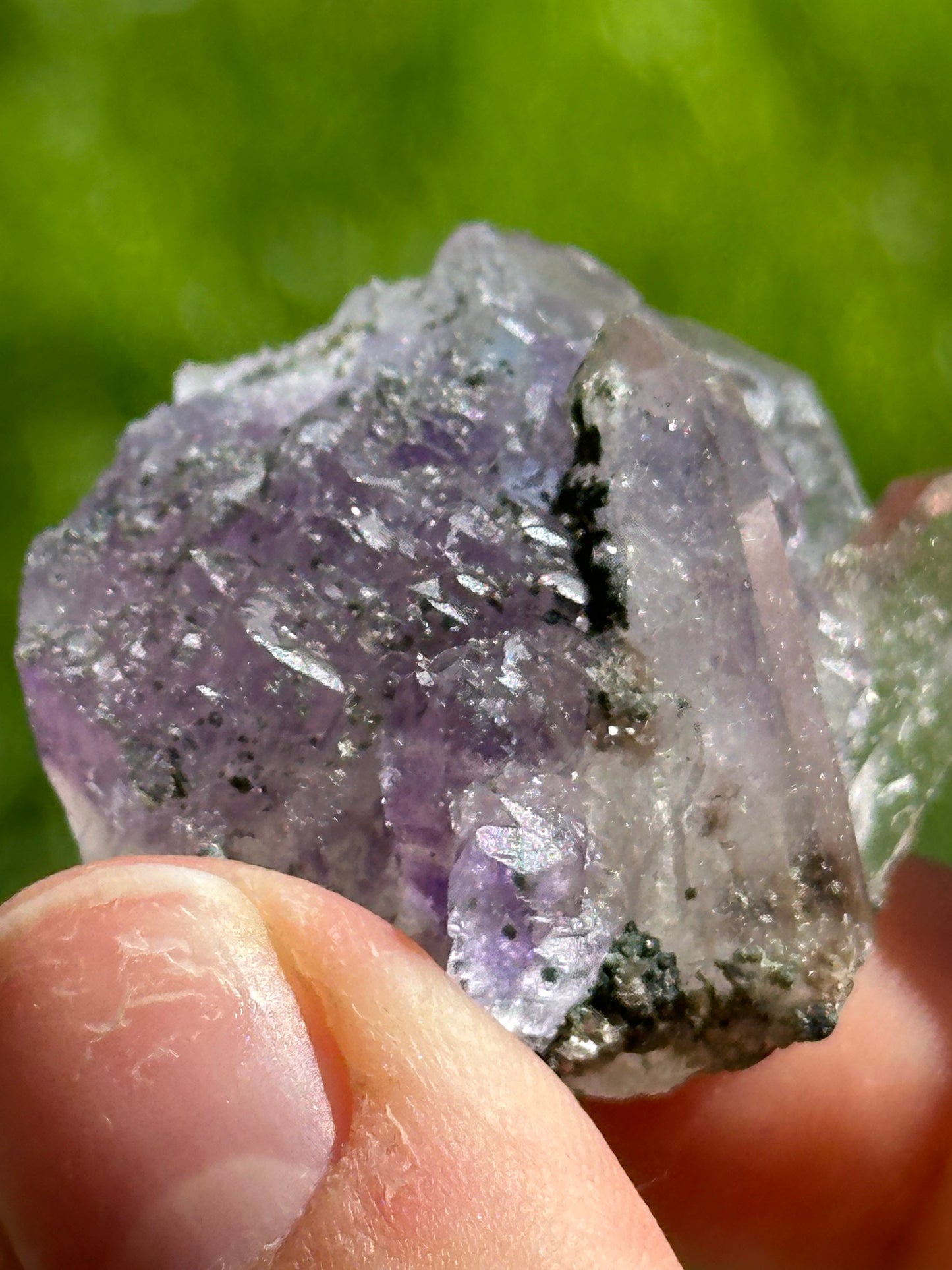 YGX fluorite with quartz