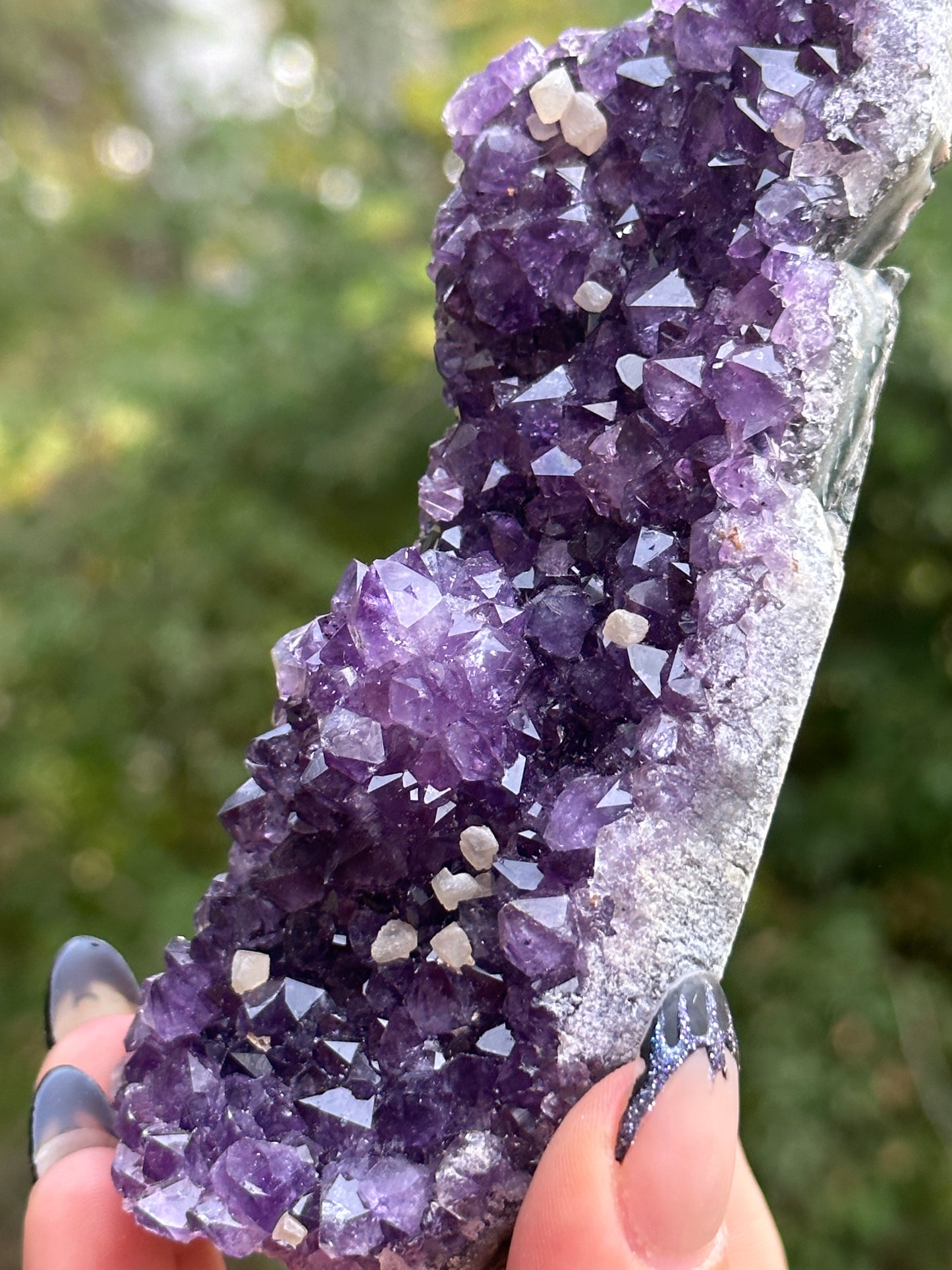 Amethyst with Calcite