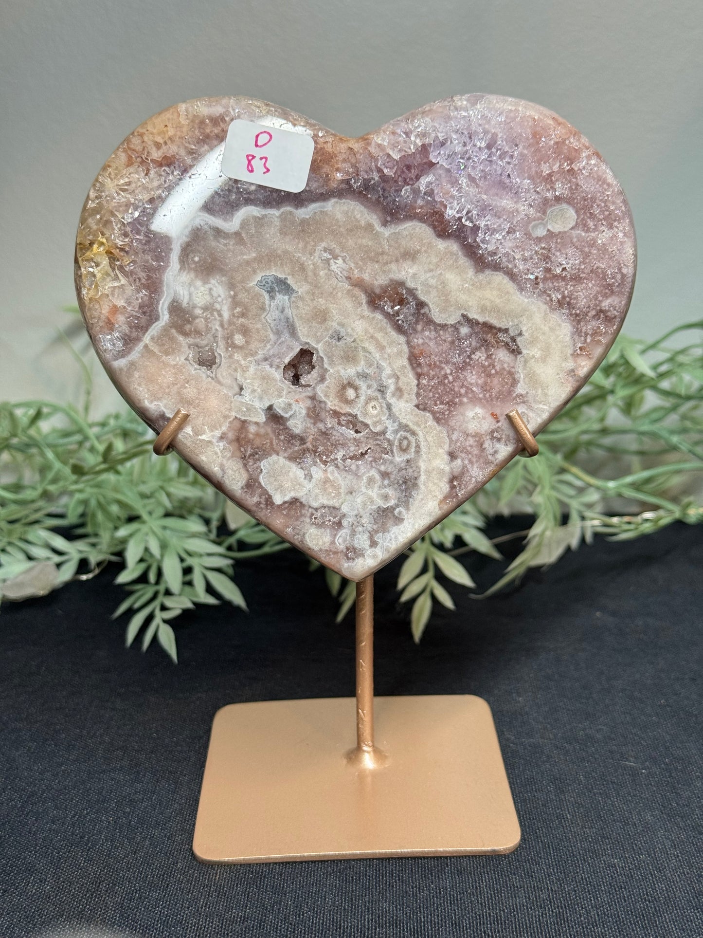 Pink amethyst heart