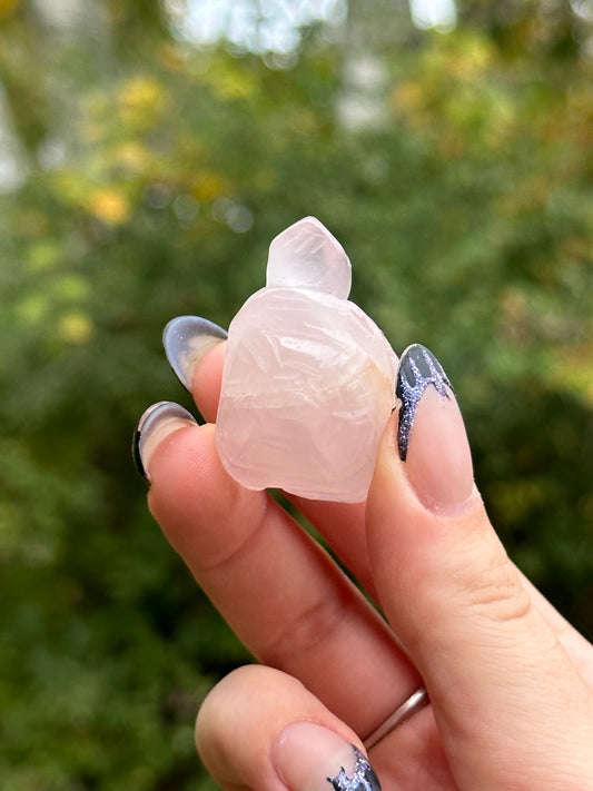 Rose Quartz Mini Turtle