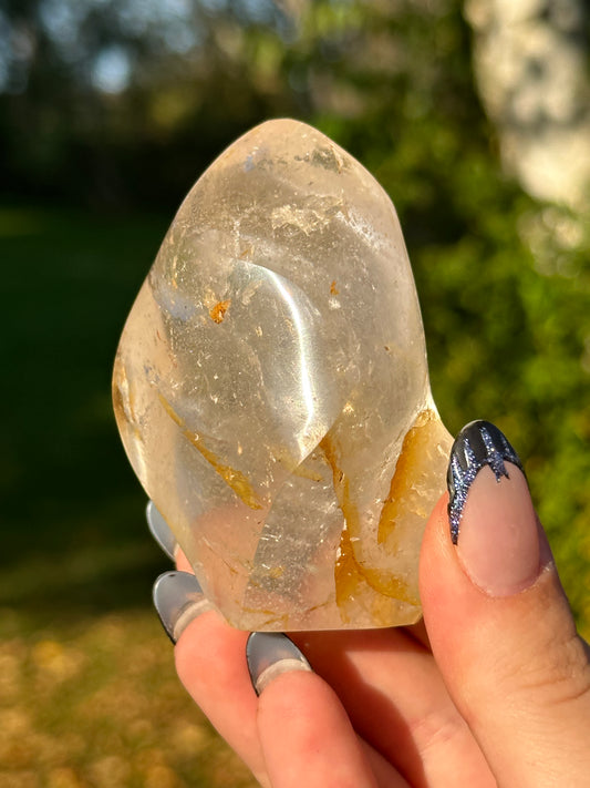 Golden healer Quartz flame