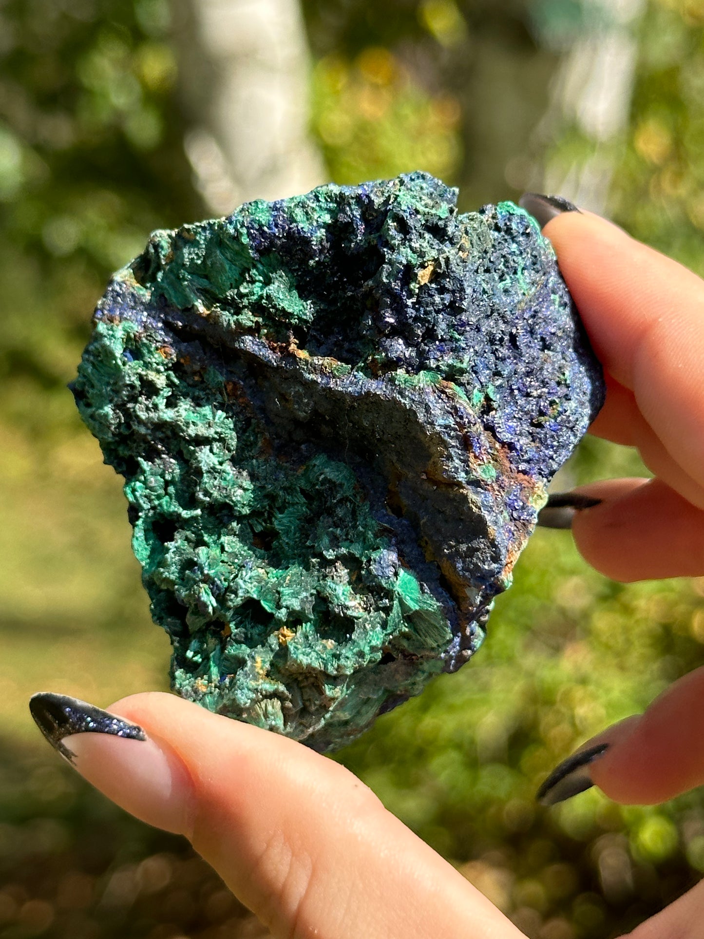 Malachite with Azurite