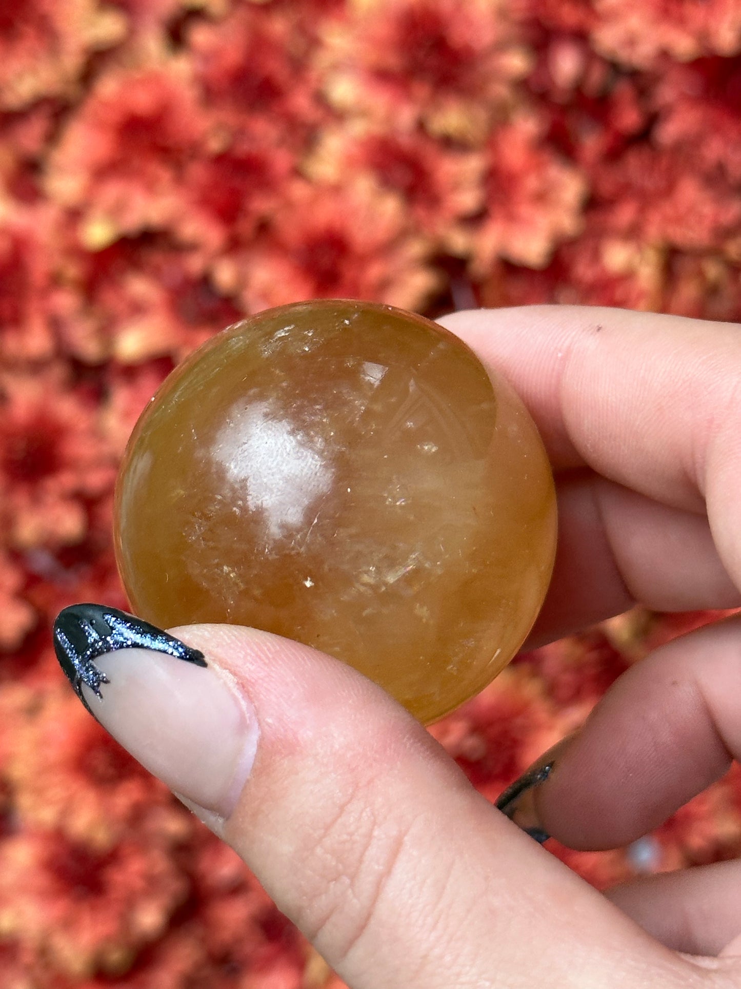 Honey Calcite Sphere