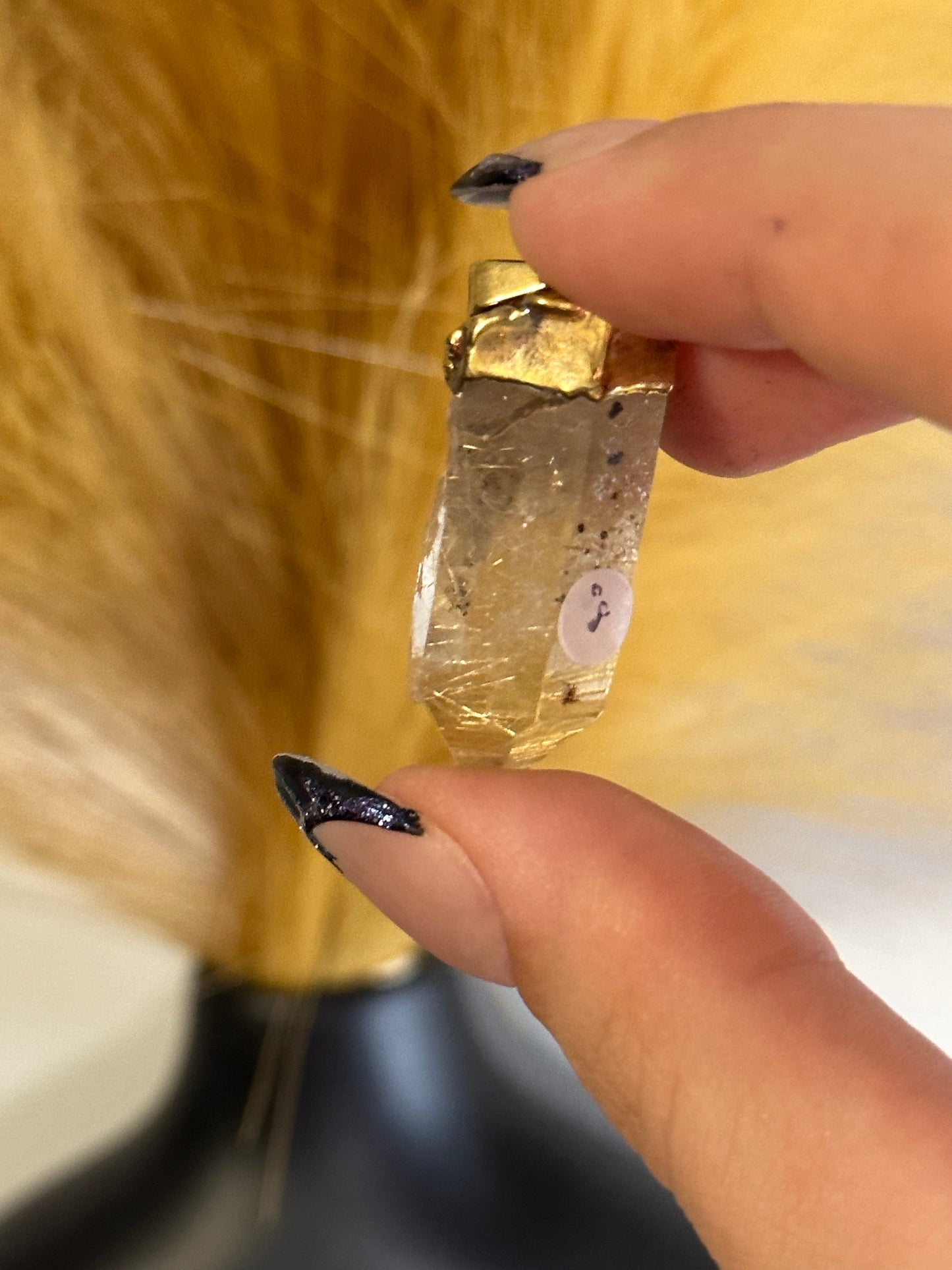 Golden Rutile Point Pendant