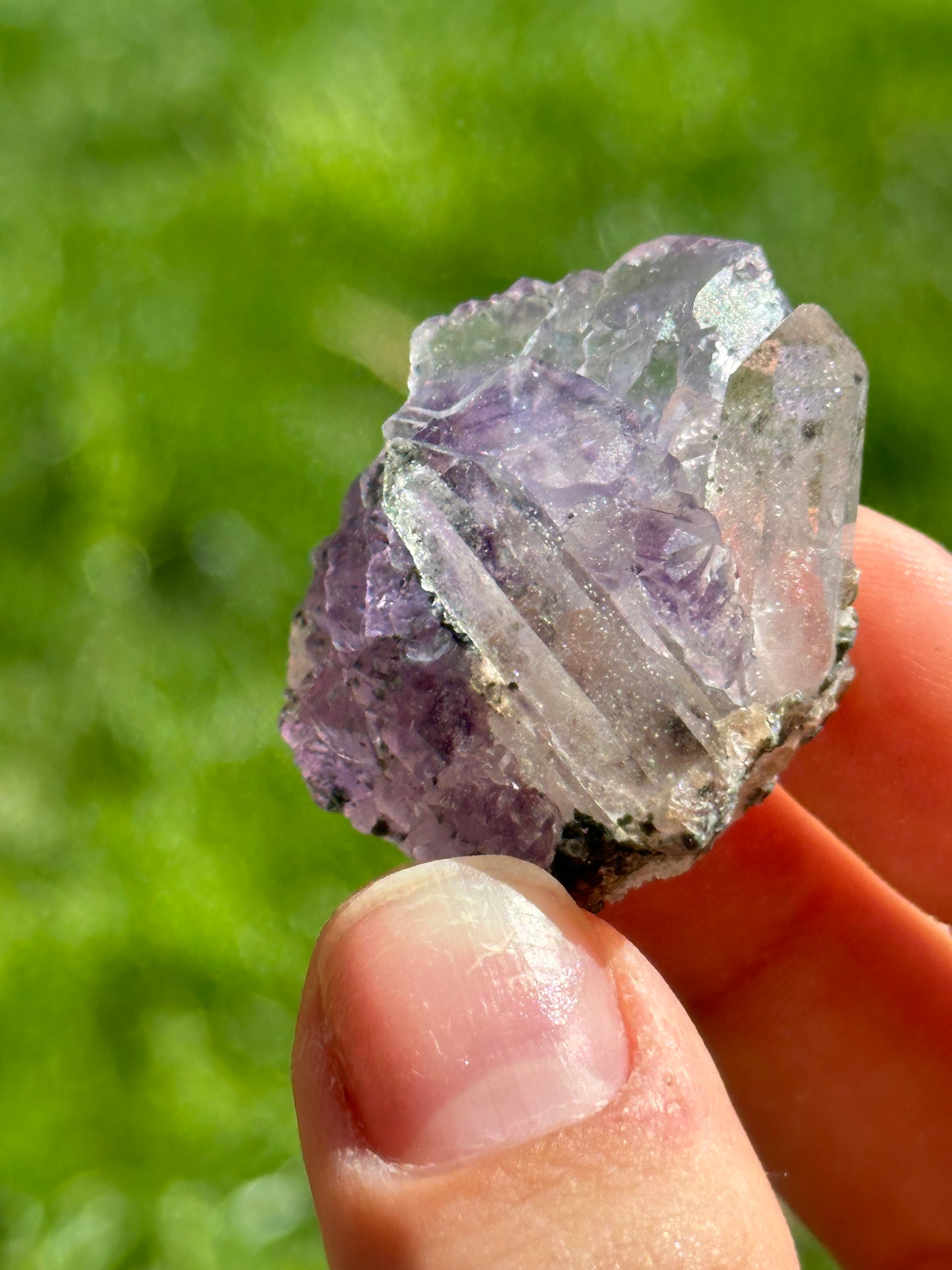 YGX fluorite with quartz
