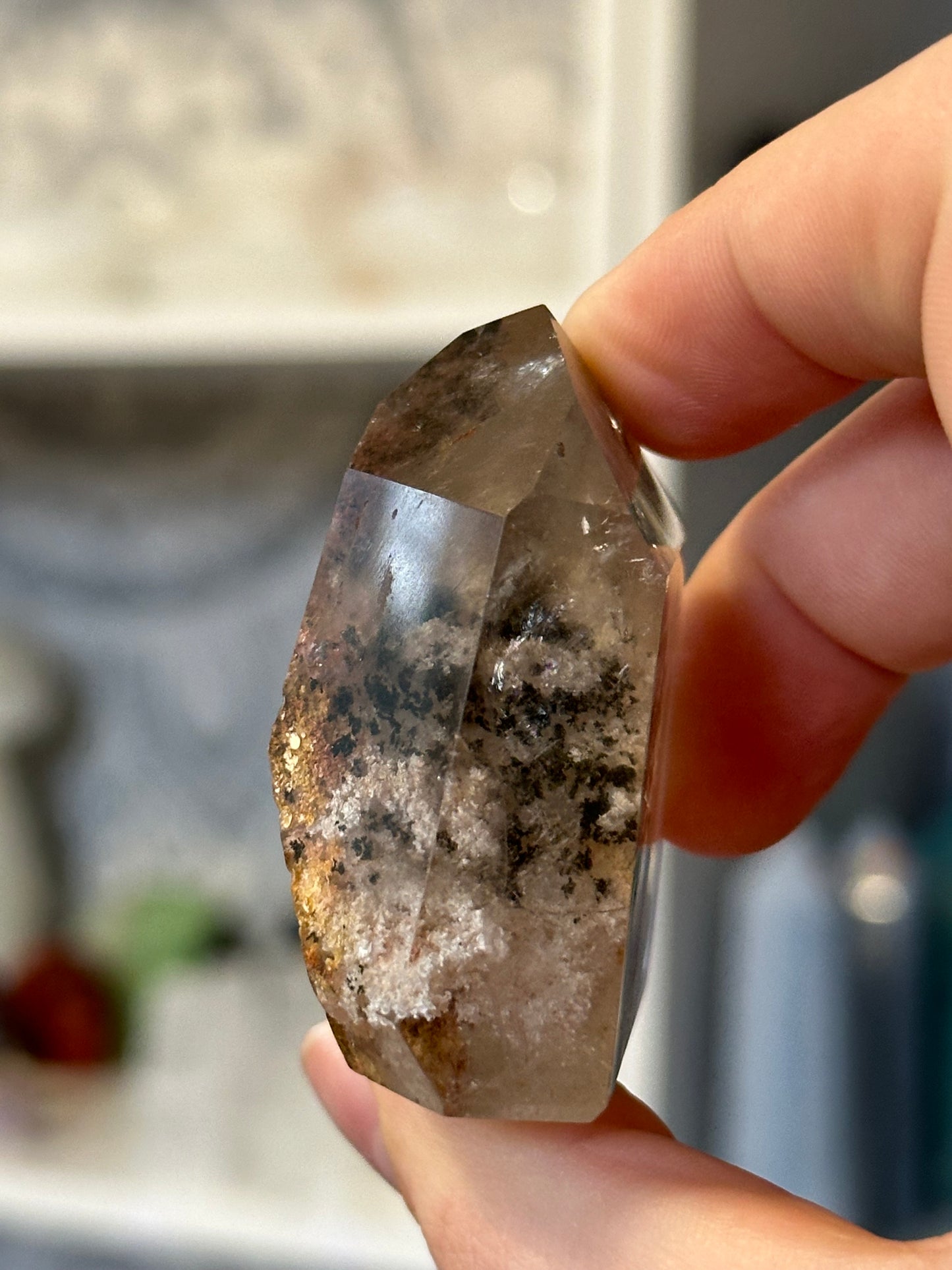 Garden Quartz (lodalite) tower