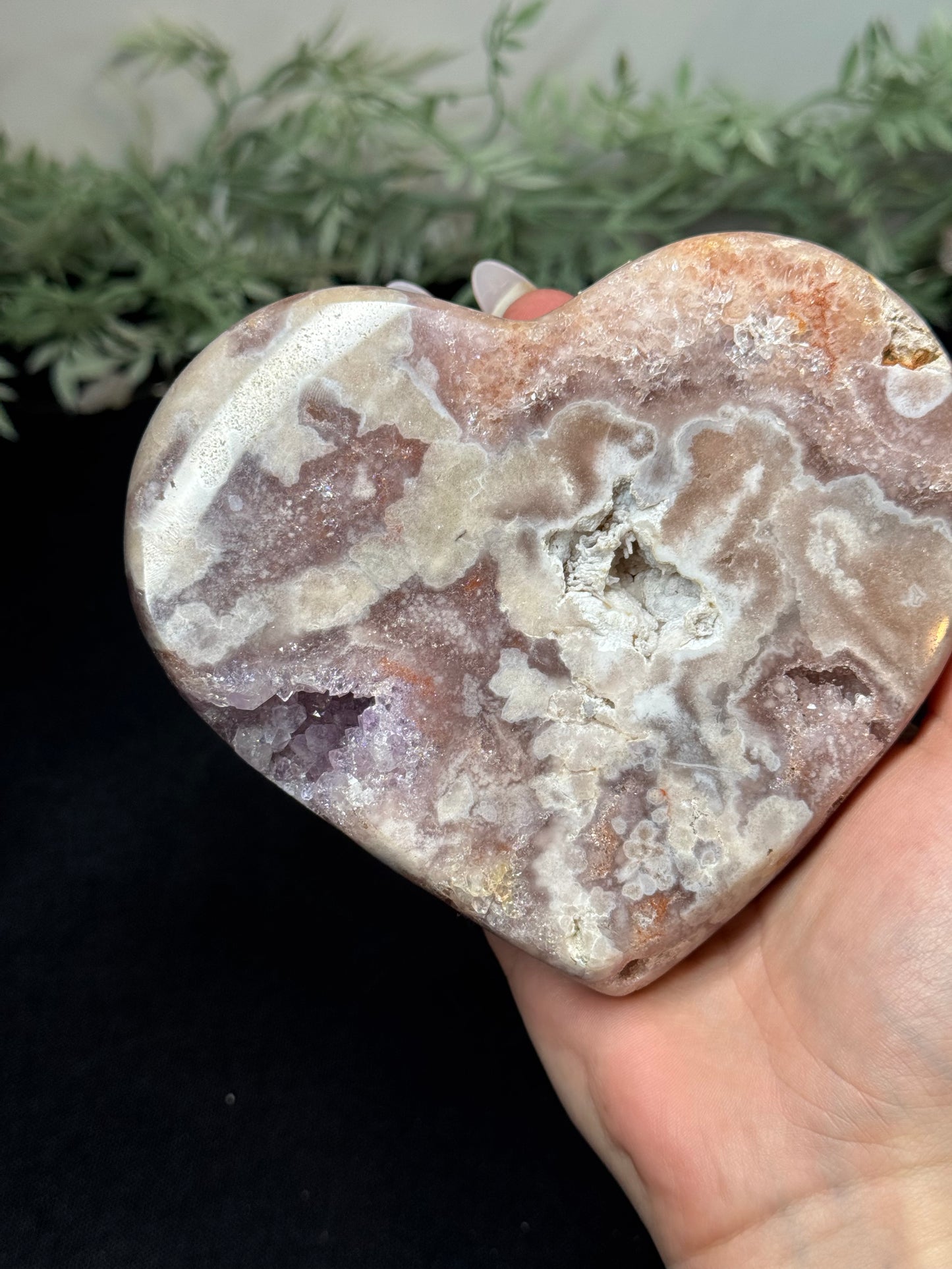Pink amethyst heart