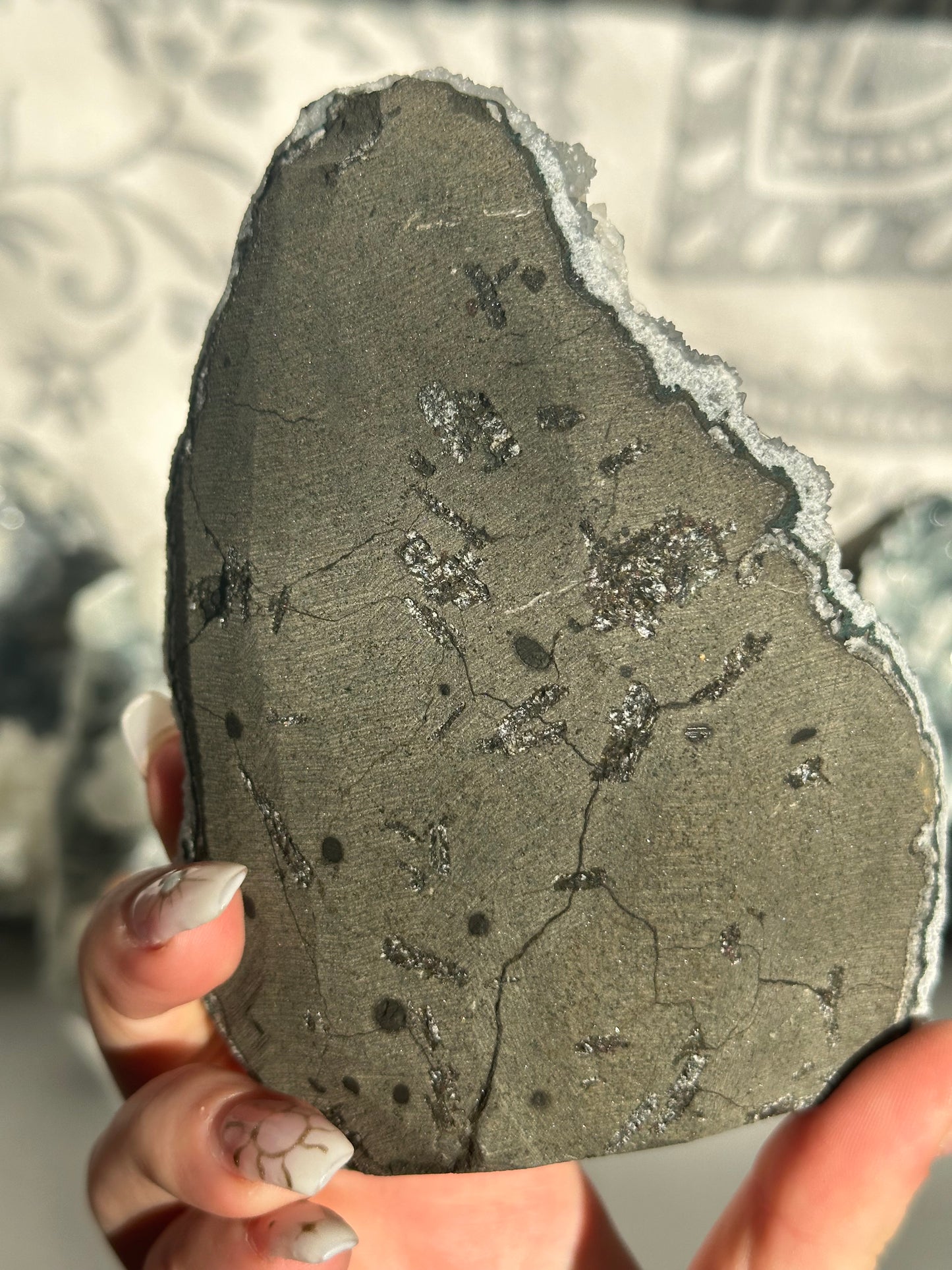 Chalcedony with stilbite from Maharashtra, India