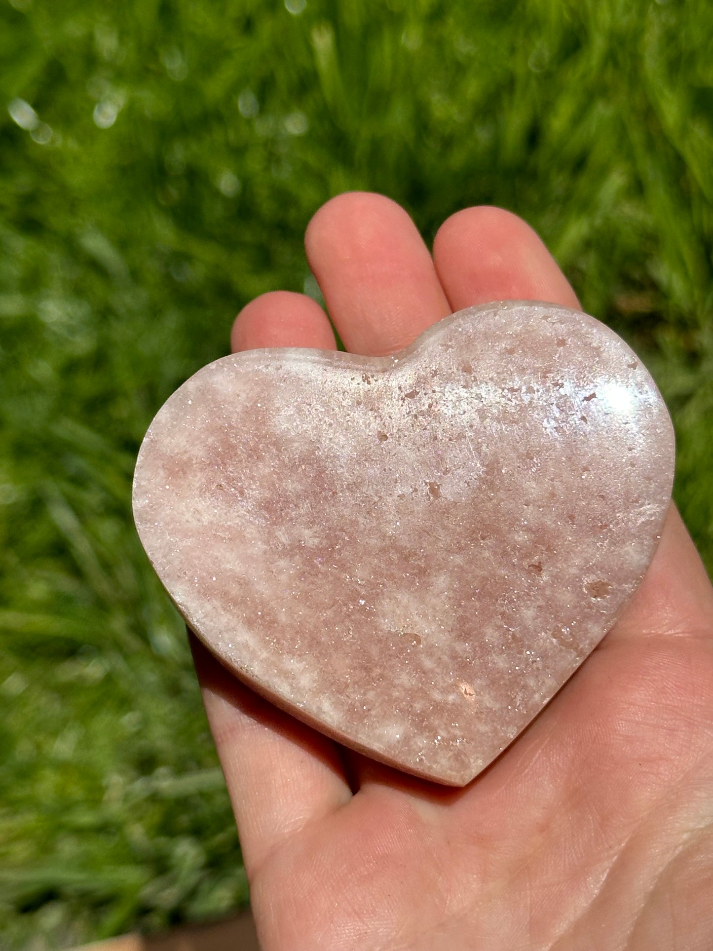 Pink amethyst heart