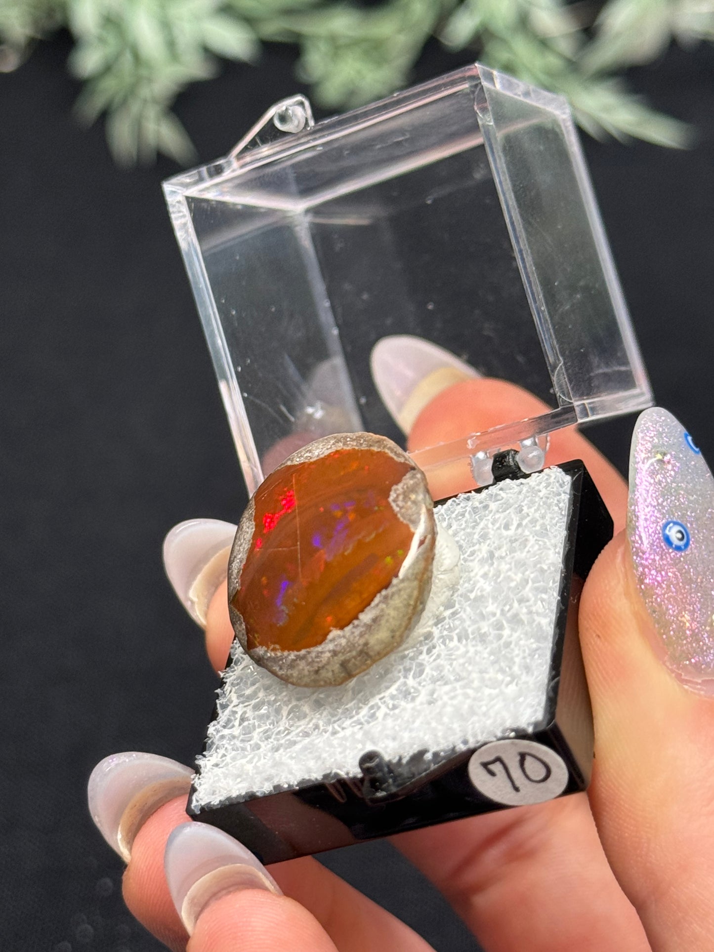 Chocolate fire opal