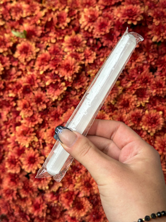 Satin spar selenite wand