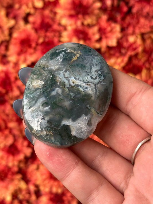 Moss Agate Palmstone