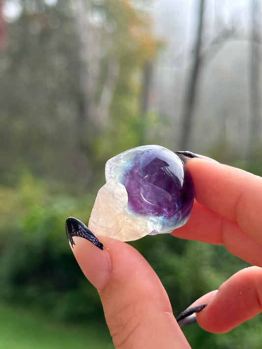 Rainbow Fluorite Skull