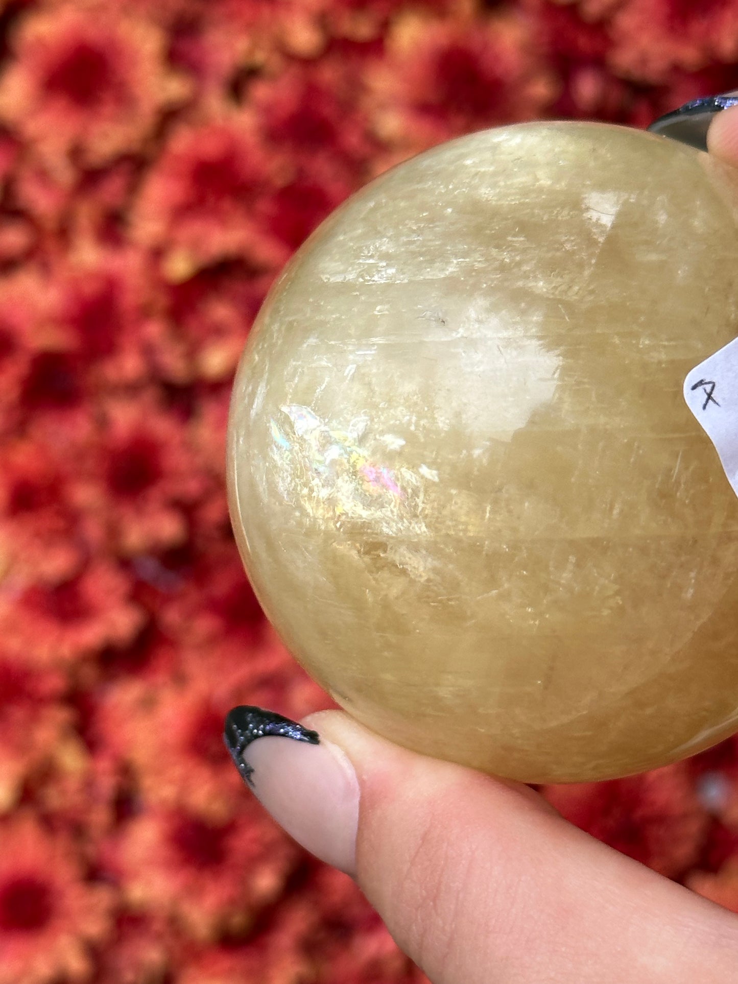 Honey Calcite Sphere