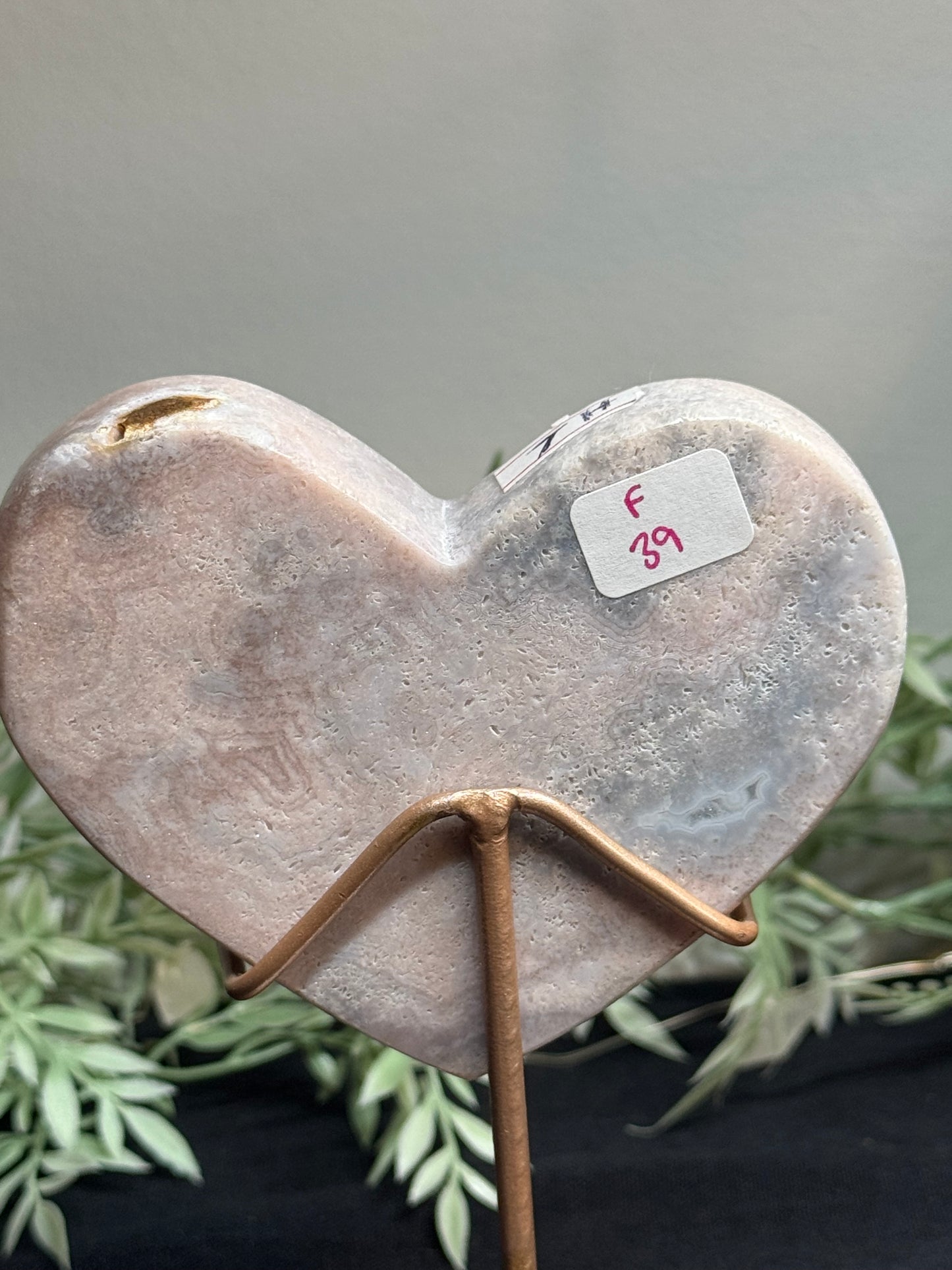Pink amethyst heart
