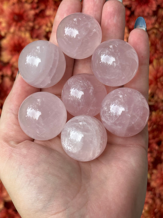 Rose Quartz mini spheres